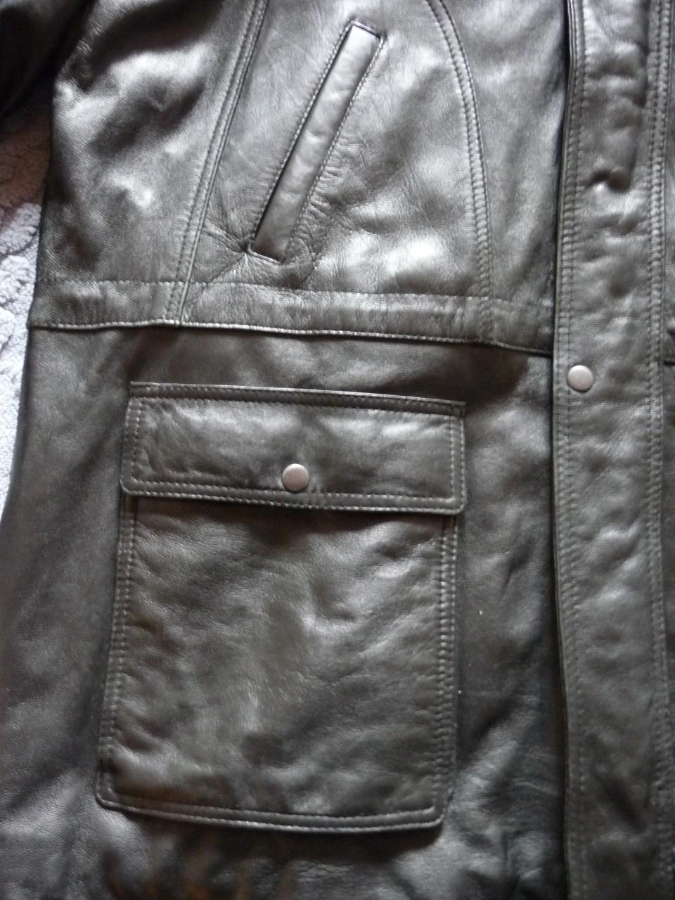 3/4 length leather jacket/blouson – photo 16